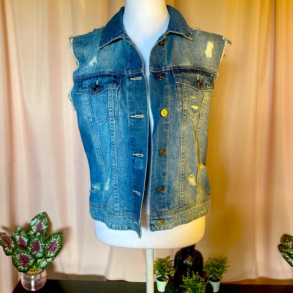 Jean jacket vest